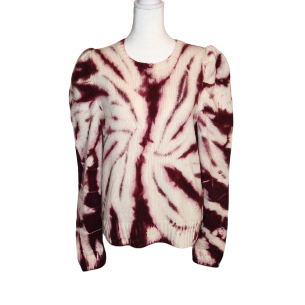 Generation Love Tyrell Puff Sleeve Tie Dye Wool Blend Sweater XS
